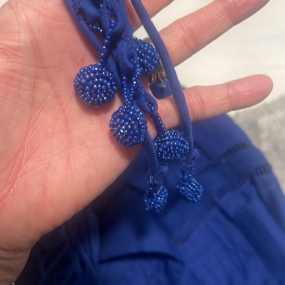 Farm Rio Blue Lace Sleeveless Maxi Dress NWT - Picture 9 of 10